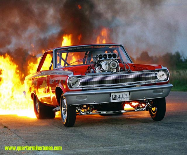 Brian Kohlmann's awesome fire burnout at George Ray's Drag Strip!